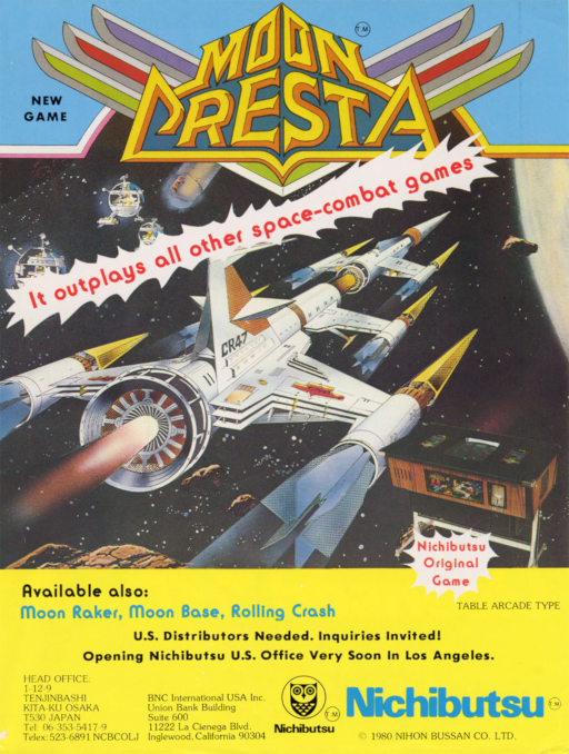 Moon Cresta (Nichibutsu, old rev) Arcade Game Cover